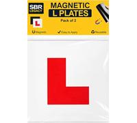 SBR LEGACY 2 Pack UK Magnetic L Plates for Cars - Strong Hold Learner Driver Signs - Durable, Thick & Weatherproof - Won't Melt or Detach at Speed - Paint-Safe Design - 178mm x 178mm