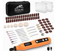 SBR Legacy Cordless Mini Rotary Tool Kit, 3.7V USB Rechargeable Multi-Tool with 80 Accessories & 5 Speeds for Engraving, Sanding, Polishing, Drilling, Carving & DIY Projects