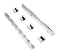 SBR12 Linear Rail Guide 400mm | 12mm Carbon Steel Shaft & 4x SBR12UU Bearing Blocks | Industrial Accuracy for CNC Routers/Mills / 3D Printers | HRC62 Hardness, Protective Coating