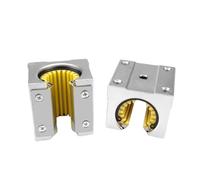 SBR16UU 16mm Linear Bearing Block 2Pcs, 2 Pack 16mm Linear Motion Open Slide Bearing Block for SBR16 Linear Rail as CNC Router Part, Made by Aluminum and Engineering Plastic from Bopaodao
