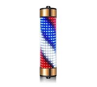 SBRSRPOE Outdoor Led Barbers Pole Light Outdoor Barber Pole Rotating Light Barbershop Hair Salon Hairdressing Sign Wall Mount Illuminated Stripes Rotating Illuminating Salon Shop Sign For Hair Salon