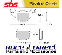SBS 102CT BRAKE PADS ORGANIC