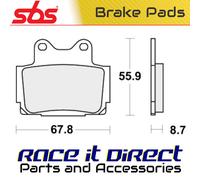 SBS 570DCC BRAKE PADS ORGANIC RACING