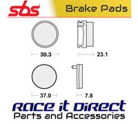 SBS 637RSI BRAKE PADS SINTER RACING
