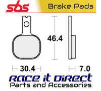SBS 655DC BRAKE PADS ORGANIC RACING