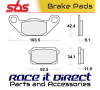 Sbs P848-hf Brake Pads Clear