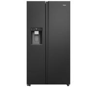 Haier HSW79F18DIPT(UK) side-by-side refrigerator Freestanding 601 L D Black