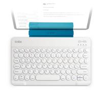 SBS Bluetooth Universal Keyboard with 10 m Range - Wireless Keyboard in White - Keyboard Wireless Thin with 6 mm