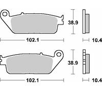 SBS BRAKE PADS KH196 STREET EXCEL SINTER COLOUR GOLD