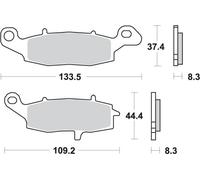 SBS BRAKE PADS KH229 STREET EXCEL SINTER COLOUR GOLD