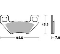 SBS BRAKE PADS KH395 OFF-ROAD SINTER GOLD COLOUR FITS: ARCTIC CAT, KYMCO FRONT-R