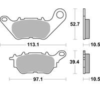 SBS BRAKE PADS KH662 FITS FOR: YAMAHA YZF-R25 '15-'20, YZF-R3 '15-'20, MT-03 '16