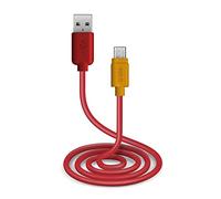 SBS Cavo USB - Micro USB antigroviglio per ricarica e trasferimento dati, POP Design con richiami POP Art, lungo 1 metro, rosso