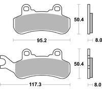 SBS EVO SINTER RIGHT FRONT/REAR BRAKE PADS CAN-AM MAVERICK 900 '17-'19, 1000 '19
