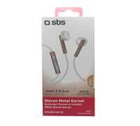 SBS In-Ear Headphones Metal Gold Cable With Answer Button And Volume Control