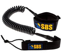 SBS Paddleboard Leash - 10ft Coiled SUP Leash with Comfortable Ankle Cuff - Durable, Tangle-Free Surf Leash for Stand Up Paddleboards