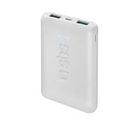 SBS Powerbank 5000 mAh Ultra Compact a Ricarica Rapida, Mini Batteria Esterna con Due Porte USB, Tascabile e Leggero per iPhone, Samsung, Xiaomi, Oppo, Huawei