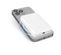 SBS PowerBank 5K MagSafe, 5000mAh, Wireless 10W, Power Bank with Fast Charging, Magnetic, Intelligent Charge (IC), Charging LED, USB-C, Portable Travel Charger, Compact Design, White
