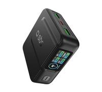 SBS Pulse Power HD 35W, 10000mAh, Power Delivery (PD 3.0 PPS), AFC, Power Bank with Fast Charging, High Density, LCD AI Display, USB-C, USB-A, Portable Travel Charger, Compact, Black