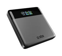SBS Pulse PowerBank Lite 100W, 20000mAh, Power Delivery (PD 3.0 PPS), AFC, Power Bank with Fast Charging, LCD AI Display, USB-C, USB-A, Portable Travel Charger, Slim Design, Grey