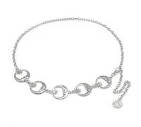 Sbshiouu Adjustable Metal Waist Chain Body Jewelry Star Moon Decors Chain Belt for Dresses and Outfit with Flexible