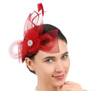 [Sbshiouu] Classic Charming Hair Clip Non Slip Feather Headpiece Bridal Shower Dinner Party Masquerade Event Dressing Up Bridal Seductive Hat