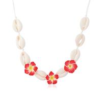 [Sbshiouu] Clay Flower Shell Necklace, Multi-purpose Jewelry for Outfits and Weekend Style