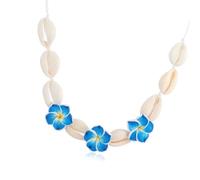 [Sbshiouu] Clay Flower Shell Necklace, Multi-purpose Jewelry for Outfits and Weekend Style