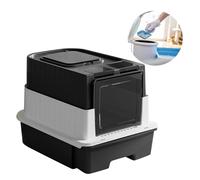 Sbshiouu Fully Enclosed Puss Wastebasket Double Compartment Plan Control Easy Neat Removable Tray Modern Fashion Everyone