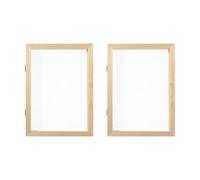 Sbshiouu Set Of 2 Wood Paper Making Mold Double Layer Papermaking Frame Screen Handmade Craft Supplies Recycled Art Double Layer Frame
