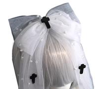 [Sbshiouu] Trendy Punk Mesh Veil Hair Hoop for Theme Party and Everyday Wear for Personalism Fashion Lover Party