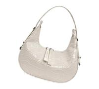 Sbshiouu Women's Shoulder Bag Retro 90s Handbag Glossy Leather Evening Purse Underarm Bags Casual Top Handle For Party Women's Underarm Bag