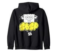 SBSP Sponge Bob Bling Diamond-Gold-Logo Hip Hop Rap Icon Ste Zip Hoodie