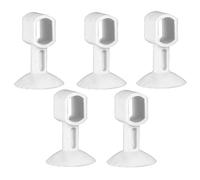 SBSSYVLMV Door Wedge Stoppe, Stops, Stoppers,Silicone Handle Bumper Mute Stop Wall Protection Bathroom and Toilet Stopper, 5pcs-Pink(Blanc)