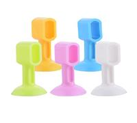 SBSSYVLMV Door Wedge Stoppe, Stops, Stoppers,Silicone Handle Bumper Mute Stop Wall Protection Bathroom and Toilet Stopper, 5pcs-Pink(Multicolor)