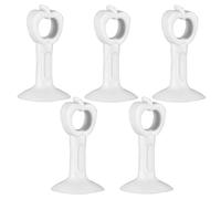 SBSSYVLMV Door Wedge Stoppe, Stops, Stoppers,Silicone Stop Suction Cup Type Silent Handle Bumper Wall Protection Pad-Blue 5pcs||L 75mm(White 5pcs)