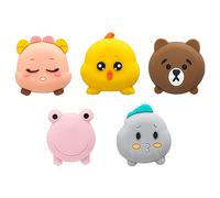 SBSSYVLMV Door Wedge Stoppe, Stops, Stoppers,Silicone Stop Wall Protector Self-Adhesive Handle Bumper for Silent and Shock Absorption, Cute Animal Shape-Deer||5 PCS(Multicolor)