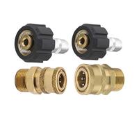 SBTRKT 2Pcs Pressure Washer Adapter Kit M22 Quick Connect 3/8'' or 1/4" Release Set Nozzle High Pressure Garden Irrigation Connector (Color : Three eighths)