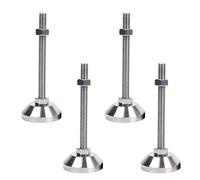 SBTRKT 4 PCS D60*M16*100 Stainless Steel Adjustable Feet, Heavy-duty Screw Support Feet, Mechanical Machine Feet, Fixed Floor Feet, Rustproof Feet Cup