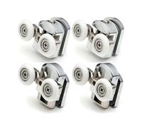 SBTRKT 4pcs-8pcs/set Shower Door Rollers Runner 23mm/25mm Zinc Alloy Double-Wheels Replacement Sliding Shower Door Roller Bearing Wheel (Color : 8pcs, Size : 25mm)
