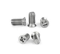 SBTRKT 50pcs M1.6 M2 M2.5 M3 M4 304 A2 Stainless Steel Nonstandard Small Head Cross Recessed Phillips Flat Countersunk Head Bolts Screw (Size : M2x8x3mm)