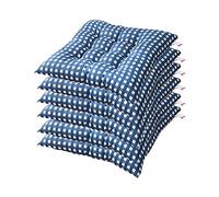 SBTXHJWCGLD Chair Pad Dining Chair Pad Cushion,Set of 6 Padded Checkered Chair Seat Pads Seat Cushion Pads Kitchen Garden Dining Chair with Straps 45x45cm Chair Cushion (Color : Coffee)