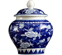 SBTXHJWCGLD Urns For Human Ashes Memorial Cremation Urn Blue Ceramic Keepsake Funeral Urn, Decorative Urn For Ashes(Size:7.2" High)