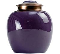 SBTXHJWCGLD Urns Funeral Urn Sealing Hand Made In Ceramics Memorial Urns For Display Burial At Home Human Ashes Adult Or Pet(Size:Purple)