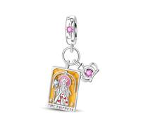 SBUTUXC Sterling Silver Tarot Card Charms Collection, Enamel Dangle Pendants with Crystals, Major Arcana Design for Bracelets, Necklaces, 925 Silver(The Empress Tarot Charm)