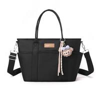 Sbuxhrkid Large Capacity Fashionable Crossbody Bag Waterproof Commuter Tote Shoulder Bag Ideal for Moms Stylish Work Bag for Daily Travel and Office Use (Star black)