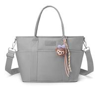 Sbuxhrkid Large Capacity Fashionable Crossbody Bag Waterproof Commuter Tote Shoulder Bag Ideal for Moms Stylish Work Bag for Daily Travel and Office Use (grey)