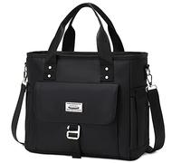 Sbuxhrkid Lunch Bag for Women Work,Insulated Lunch Box Extra Large Lunch Tote Bag,Wide-Open Tote Cooler Bag with Removable Shoulder Strap with Side Pocket,Lunchbag for Picnic Hiking Beach (Black)