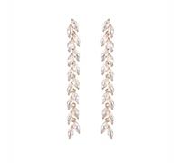 Sbyhbhyds 925 Silver Needle Fashion Style Ear Crystal Glass Earrings Tassels Long Tassels Light Luxury Earrings Ear Ringing Jewelry for Women (Silver, One Size)