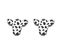 Sbyhbhyds Acrylic Charm Cute Cartoon Dairy Cattle Milk Cow Earrings Drop Stud Jewelry Farm Decoration for Women Girls Funny Party Gifts Crystal Earrings for Women (White, One Size)